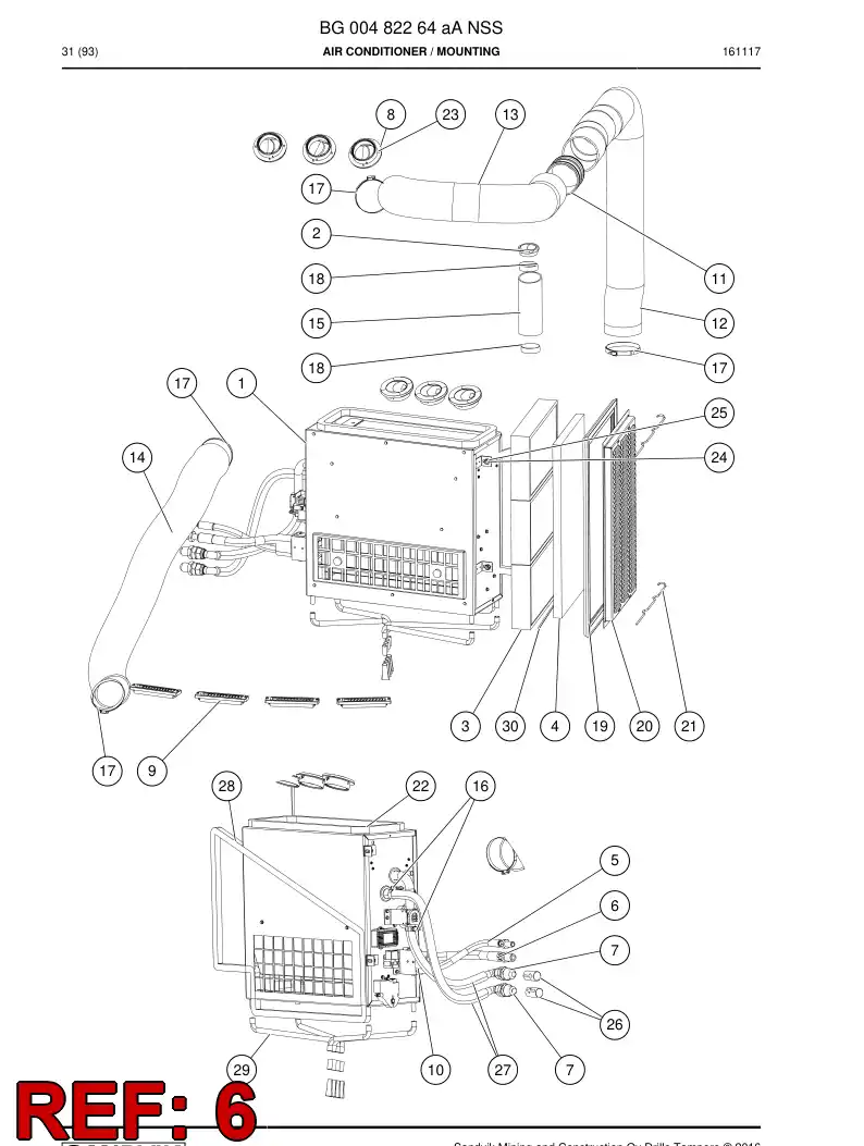 55164038 551 640 38 Hose, Refrigeration - Sandvik Technical Drawing