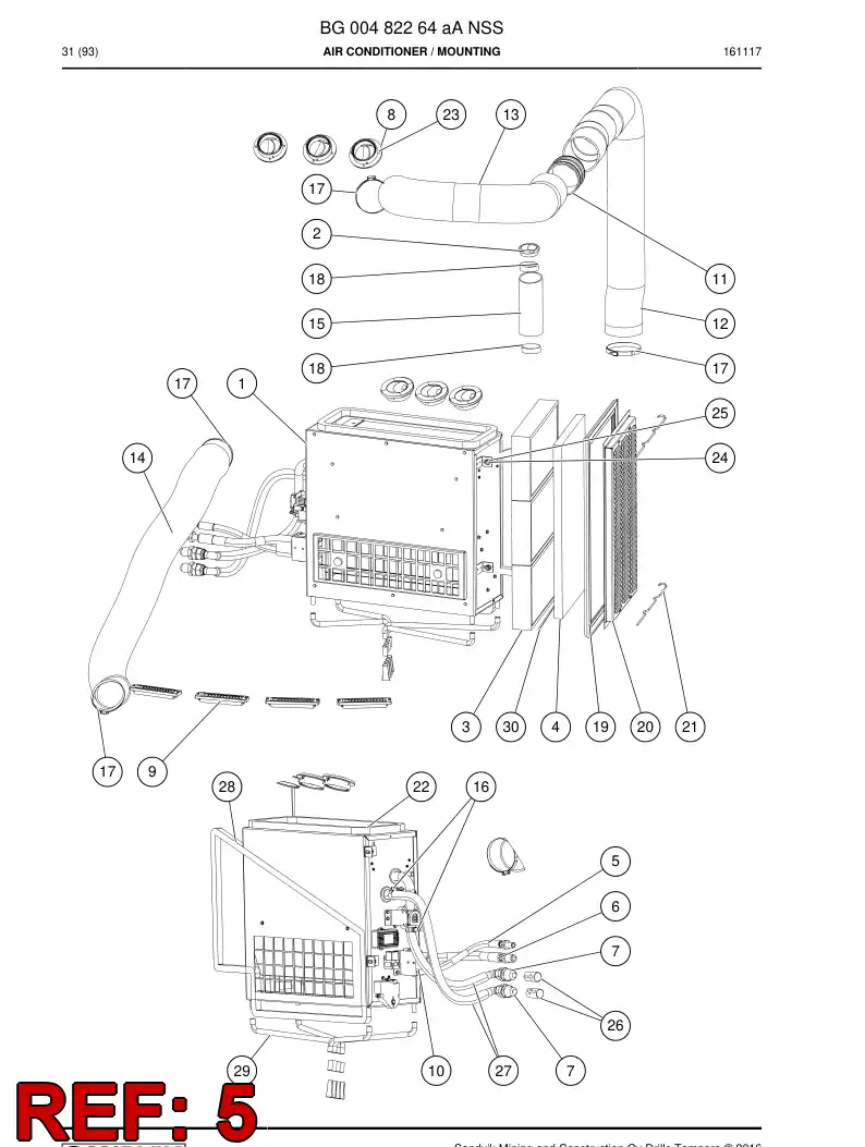 55164040 551 640 40 Hose, Refrigeration - Sandvik Technical Drawing