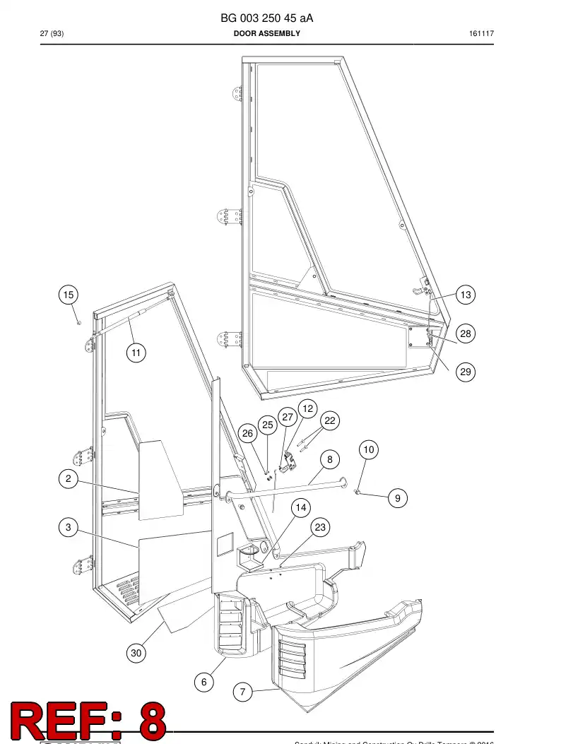 55164309a 551 643 09a Handle - Sandvik Technical Drawing