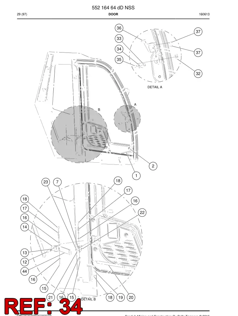55164318 551 643 18 Washer - Sandvik Technical Drawing