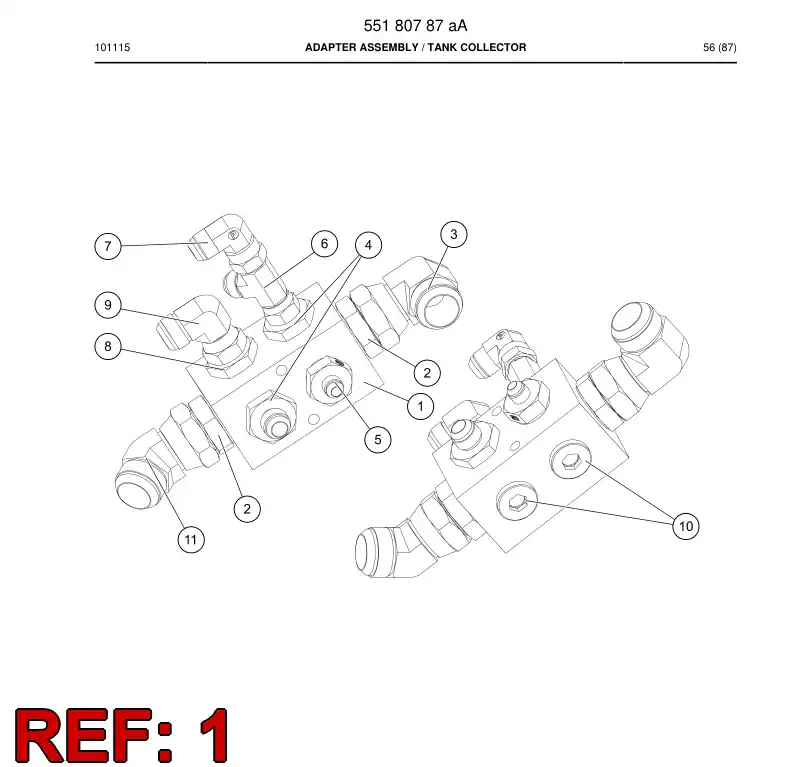 55164327 551 643 27 Collecting piece - Sandvik Technical Drawing