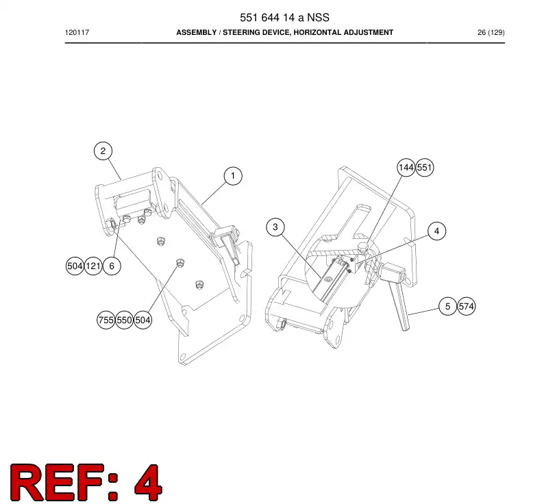 55164374 551 643 74 Carriage - Sandvik Technical Drawing