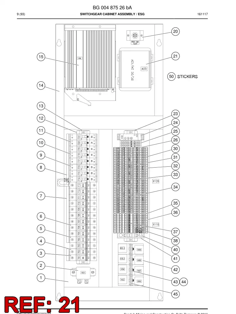 55164463 551 644 63 Converter, Voltage - Sandvik Technical Drawing