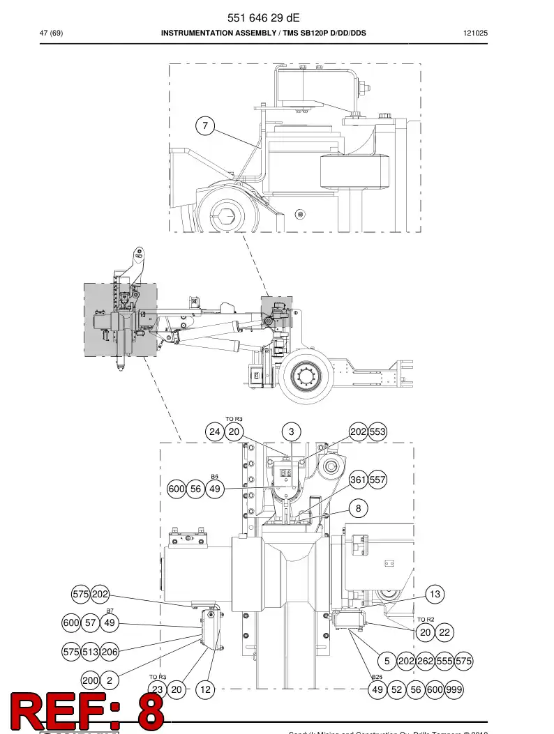 55164512 551 645 12 Plate - Sandvik Technical Drawing