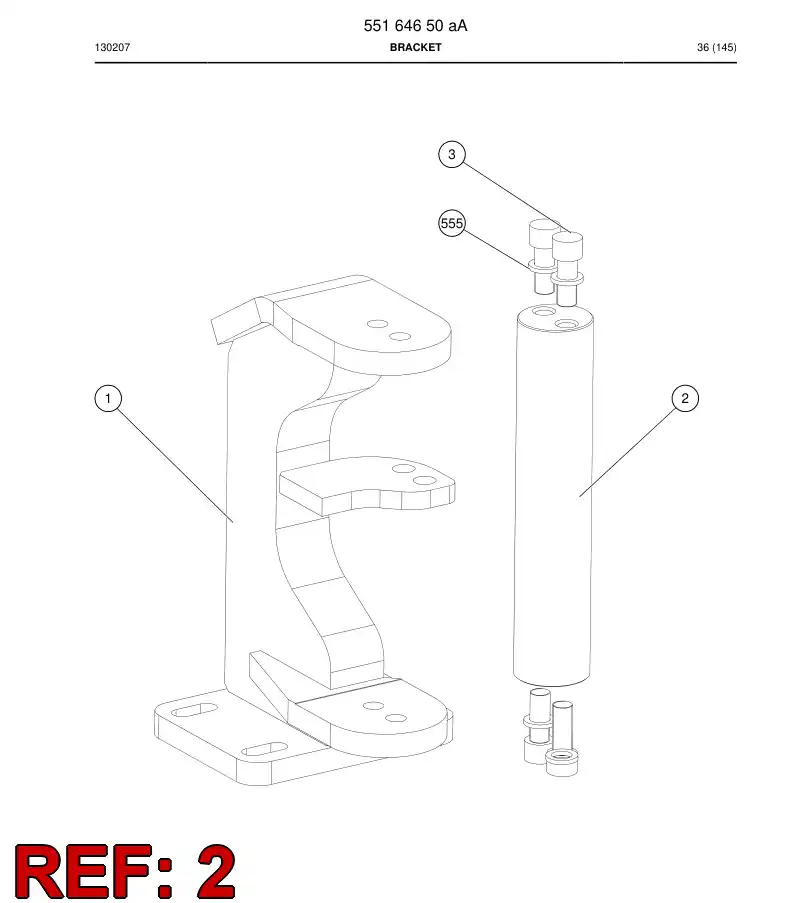 55164572a 551 645 72a Shaft - Sandvik Technical Drawing