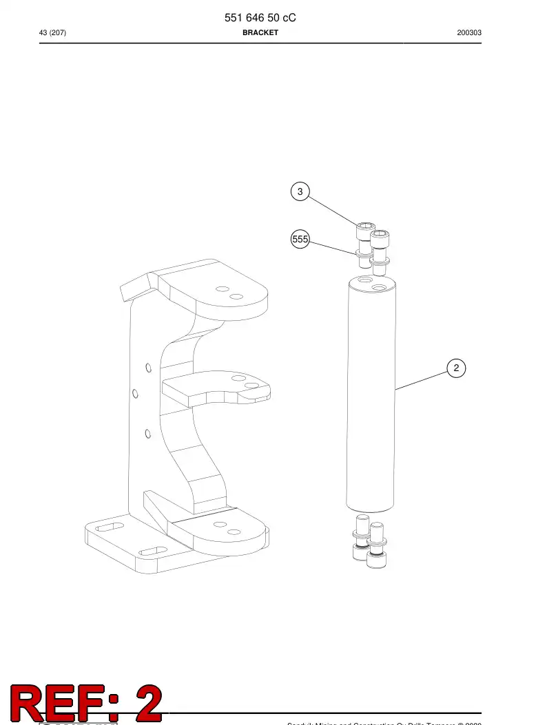 55164572b 551 645 72b Shaft - Sandvik Technical Drawing