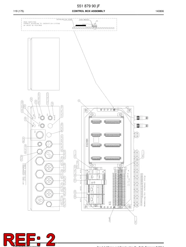 55164576 551 645 76 Programmed Electronic Assembly - Sandvik Technical Drawing