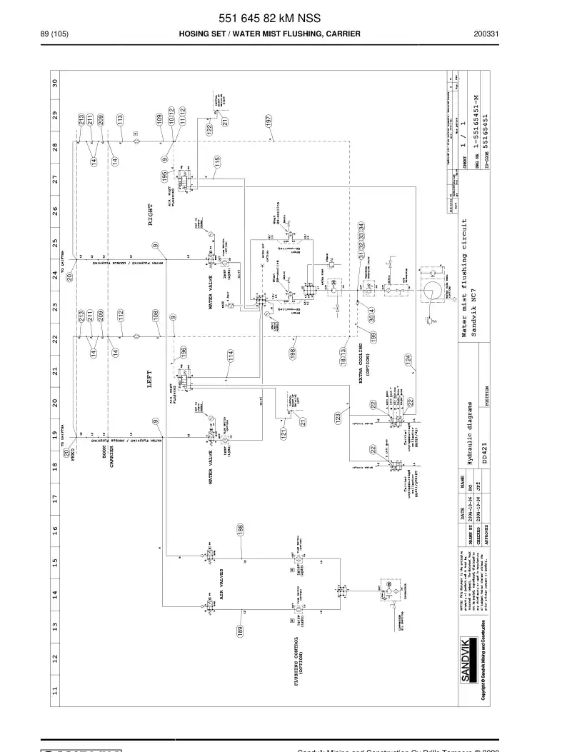 55164582k 551 645 82k Hosing Set - Sandvik Technical Drawing