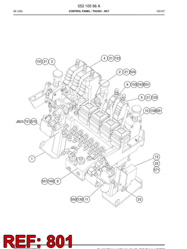 55164721g 551 647 21g Hosing - Sandvik Technical Drawing