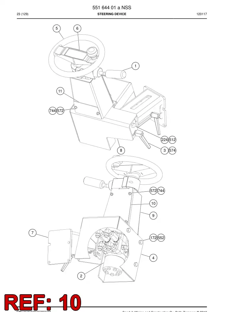 55164779 551 647 79 Plate - Sandvik Technical Drawing