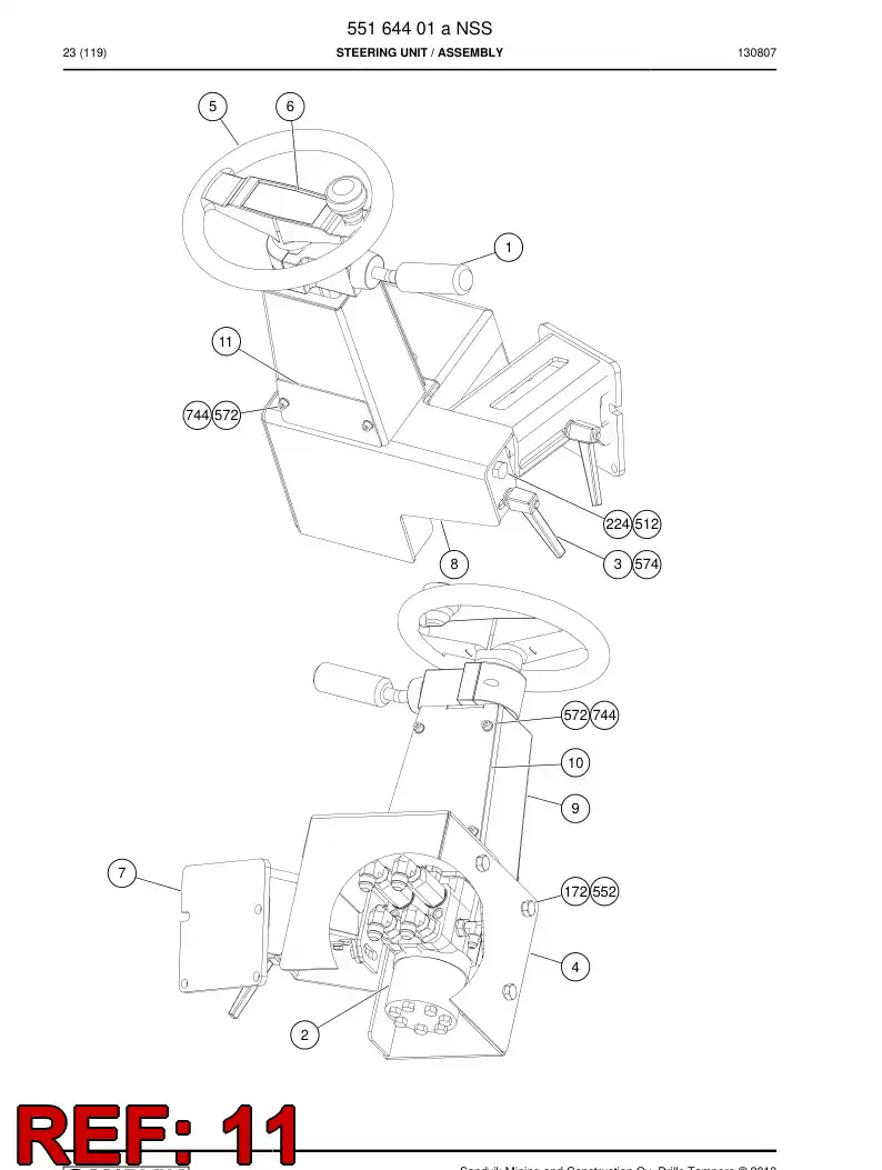 55164780a 551 647 80a Plate - Sandvik Technical Drawing