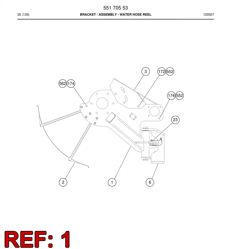 55164817 551 648 17 Bracket - Sandvik Technical Drawing