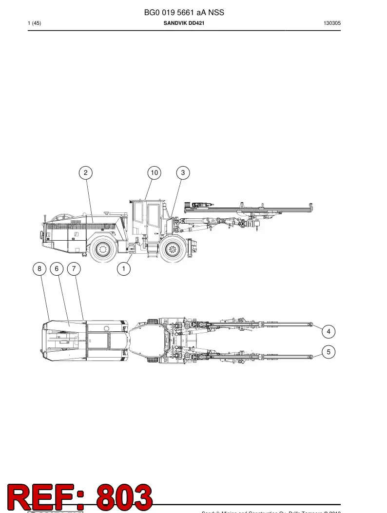 55164830s 551 648 30s Hosing Set - Sandvik Technical Drawing