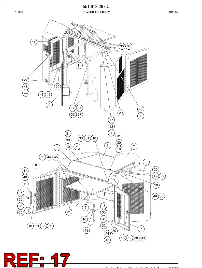 55164906 551 649 06 Plate - Sandvik Technical Drawing