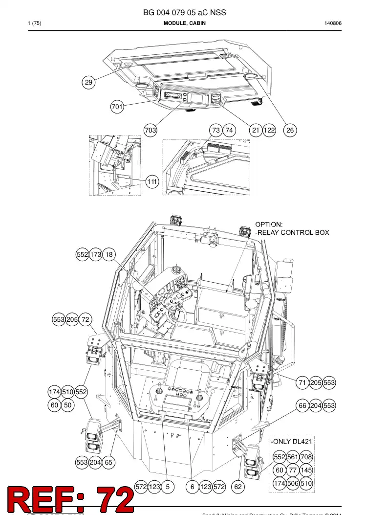 55165026 551 650 26 SOPORTE, BOMBILLA - Sandvik Technical Drawing