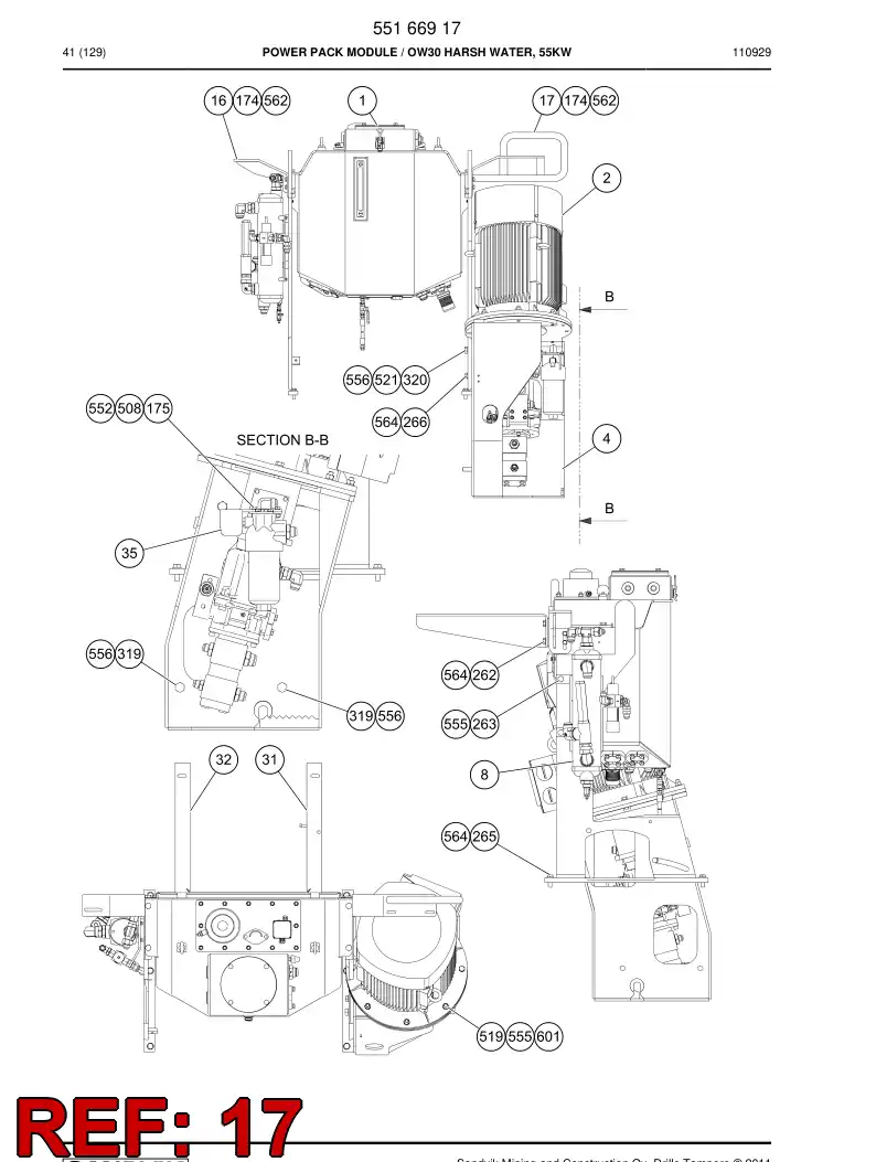 55165072 551 650 72 Supporting block - Sandvik Technical Drawing
