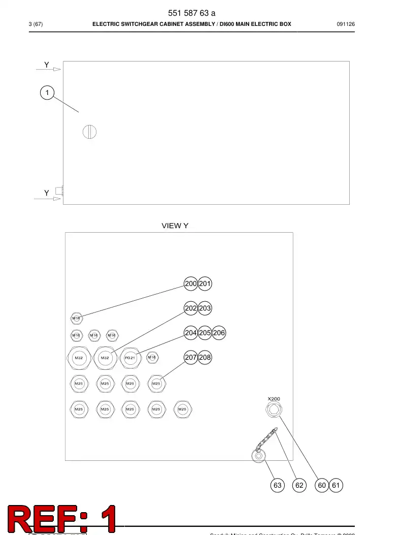 55165082 551 650 82 Enclosure - Sandvik Technical Drawing