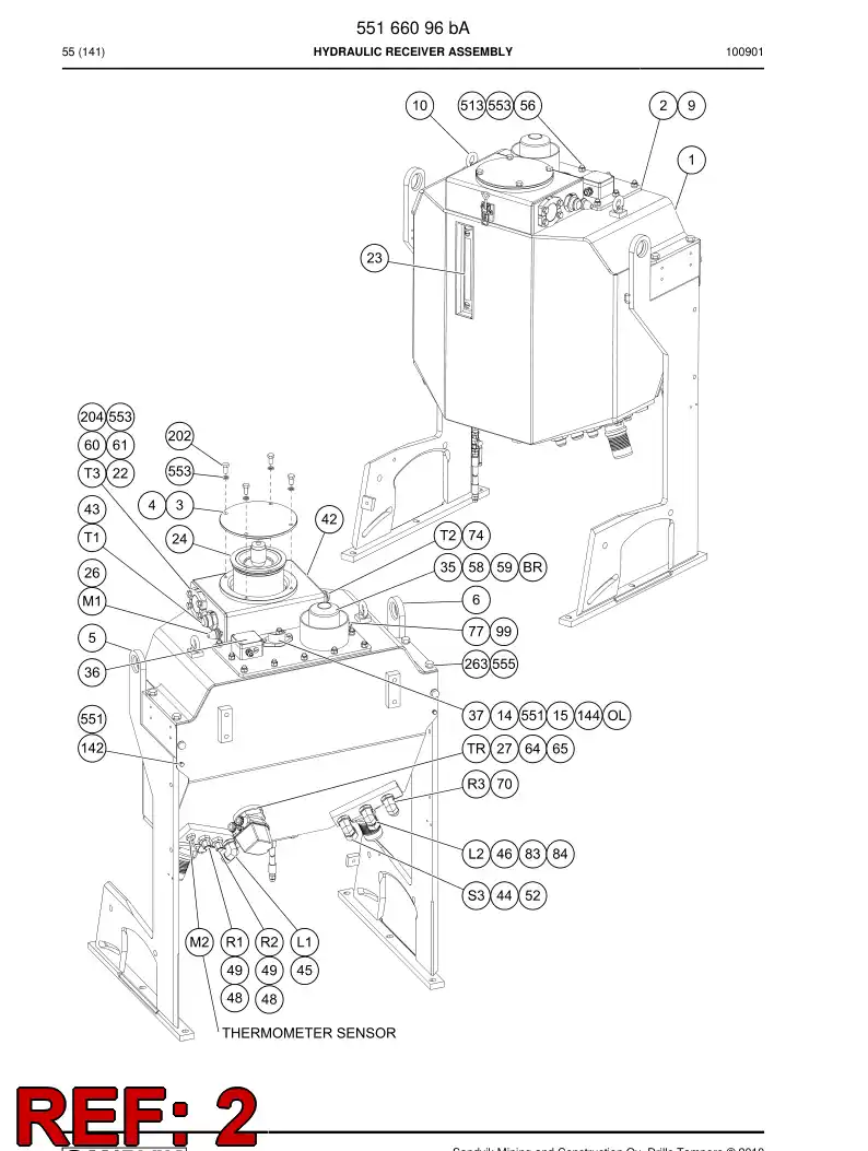 55165156 551 651 56 Cover - Sandvik Technical Drawing