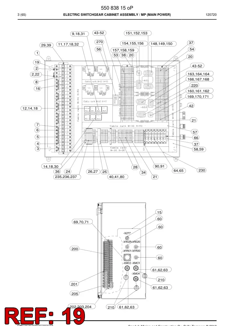 55165235 551 652 35 Circuit breaker - Sandvik Technical Drawing