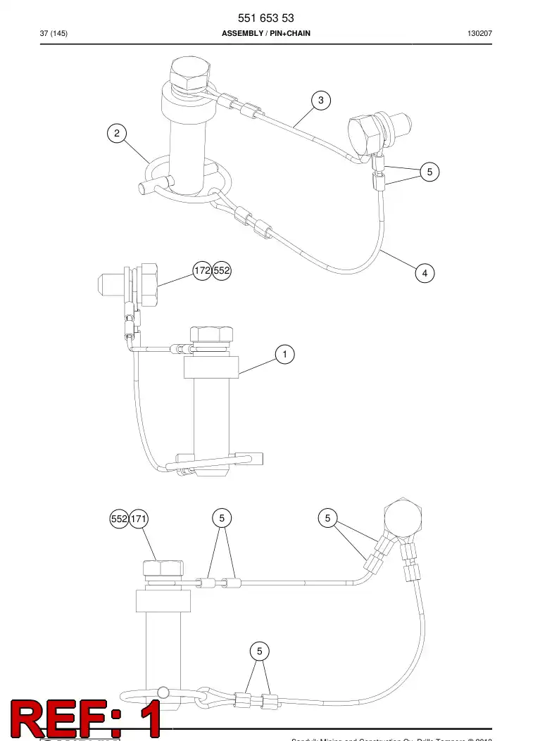 55165350 551 653 50 Pin - Sandvik Technical Drawing