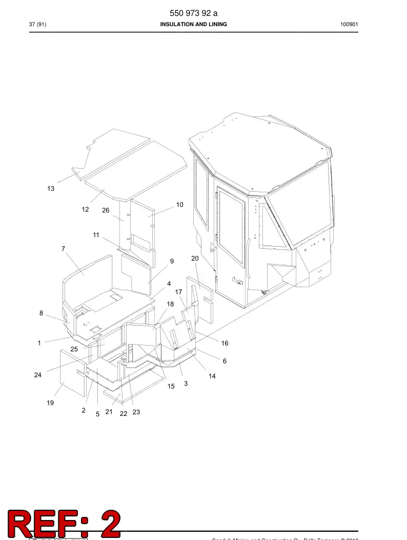 55165419 551 654 19 Carpet - Sandvik Technical Drawing