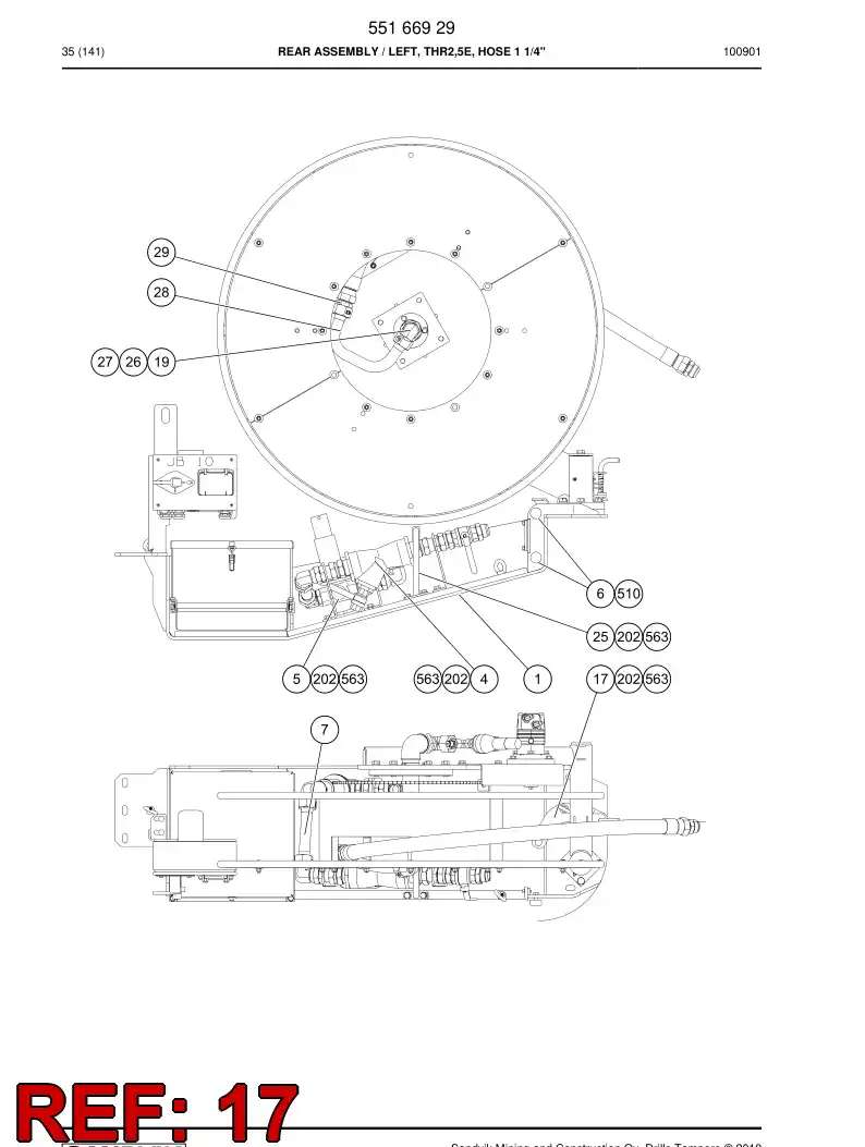 55165496 551 654 96 Lock piece - Sandvik Technical Drawing