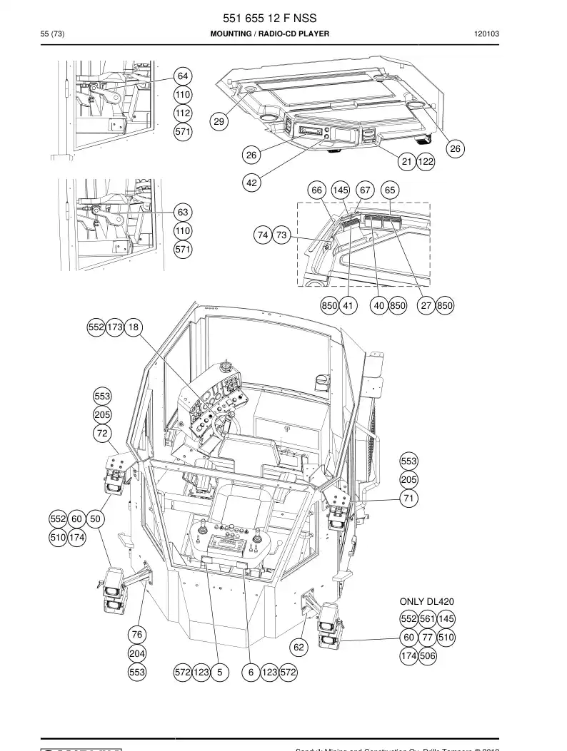 55165512 551 655 12 MOUNTING - Sandvik Technical Drawing