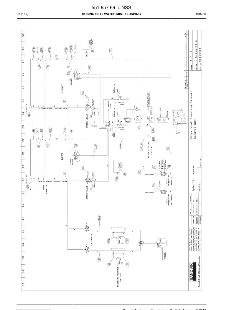 55165769j 551 657 69j Hosing Set - Sandvik Technical Drawing