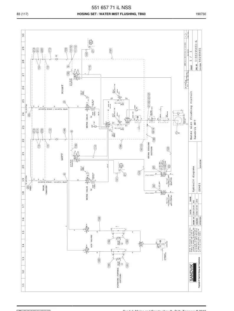 55165771i 551 657 71i Hosing Set - Sandvik Technical Drawing