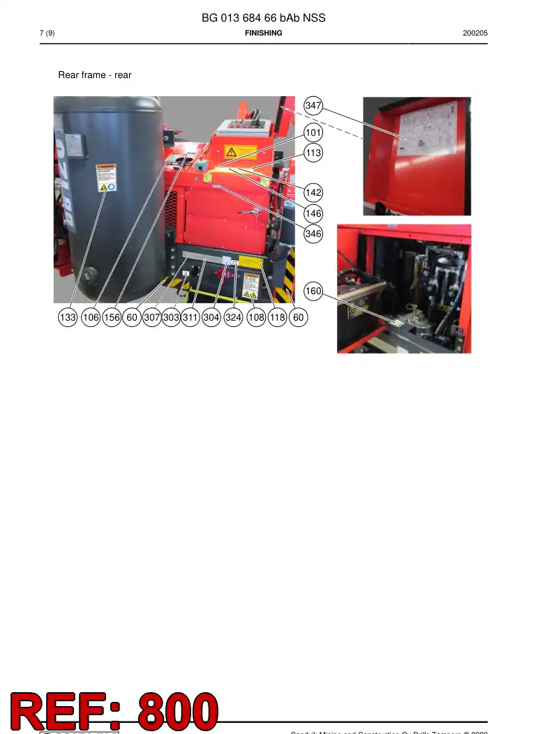 55165798 551 657 98 Decal set - Sandvik Technical Drawing