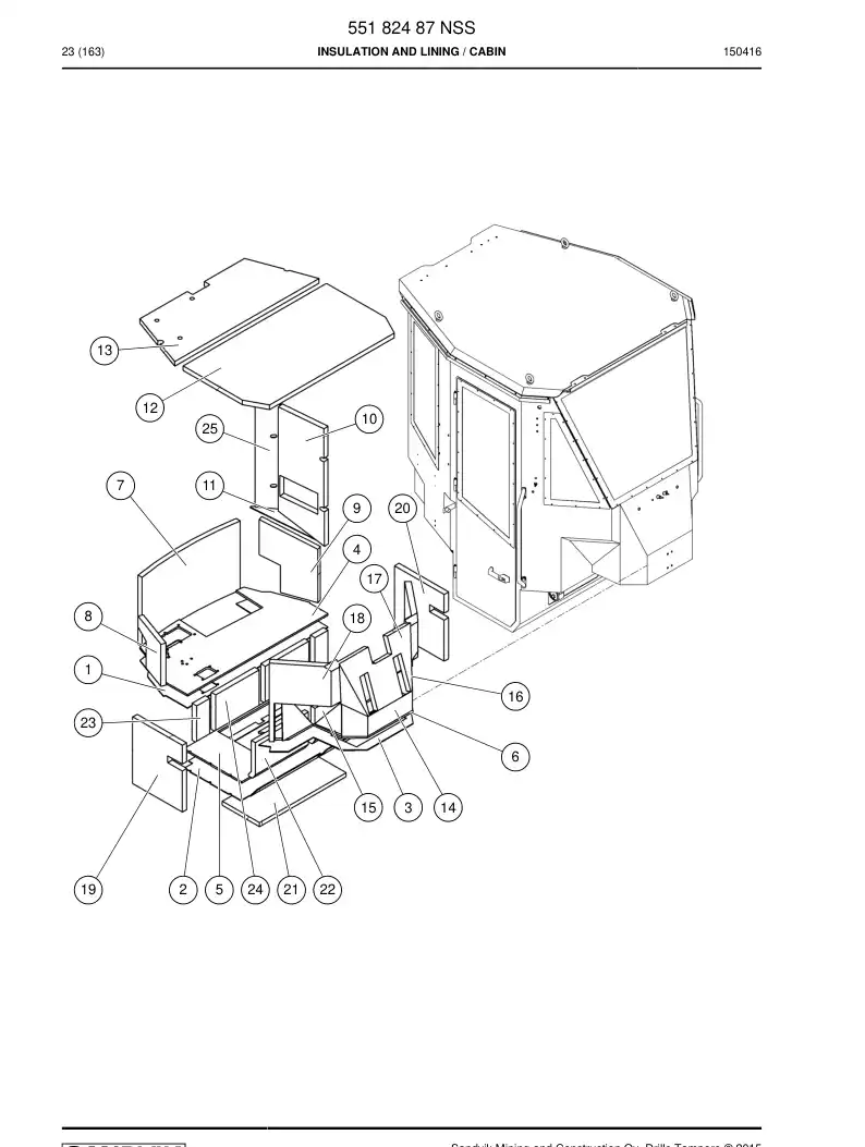 55165812 551 658 12 MATERIAL DO ESTOFO - Sandvik Technical Drawing