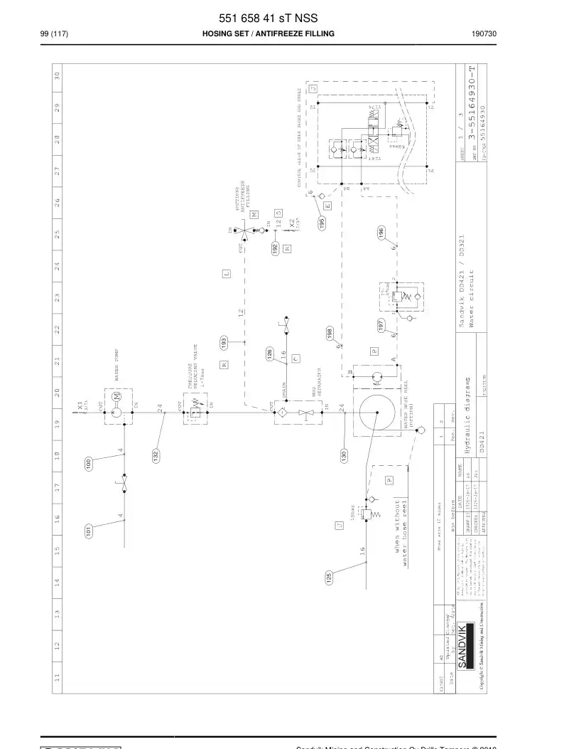 55165841s 551 658 41s Hosing Set - Sandvik Technical Drawing