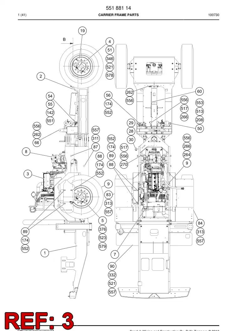 55165979 551 659 79 ENGINE ASSEMBLY - Sandvik Technical Drawing