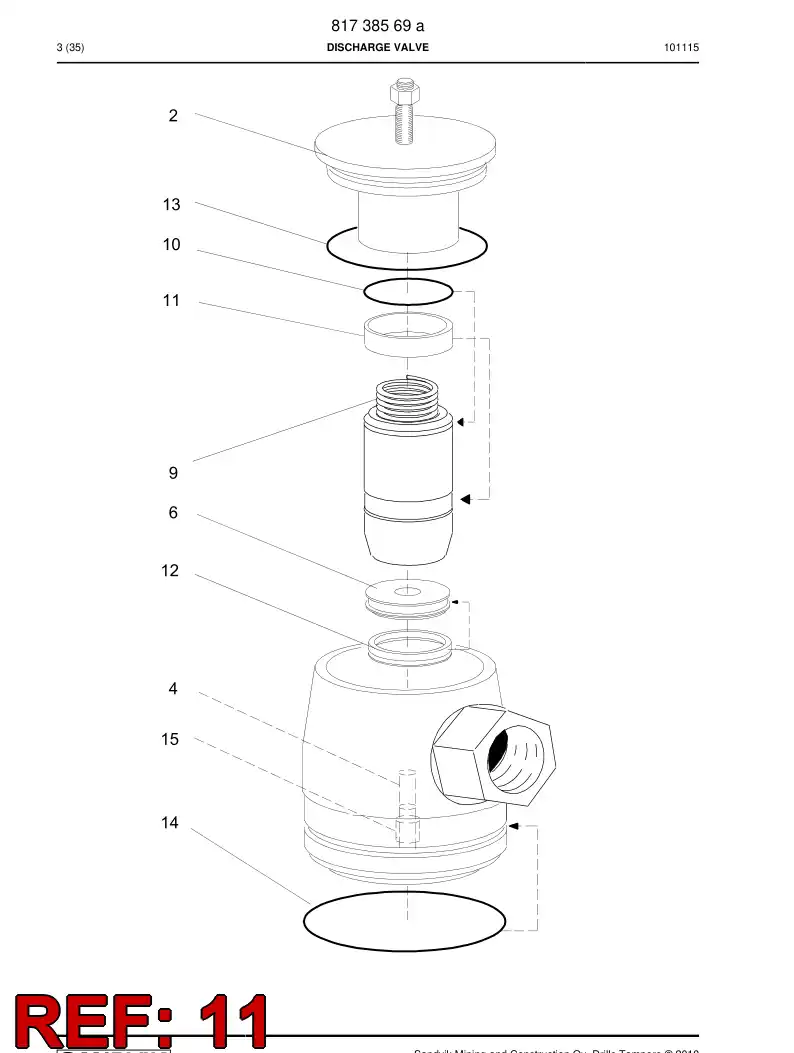 55166047 551 660 47 Ring, Slip - Sandvik Technical Drawing
