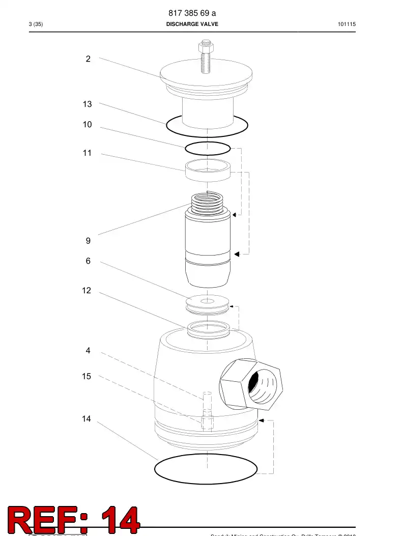 55166050 551 660 50 O-Ring - Sandvik Technical Drawing