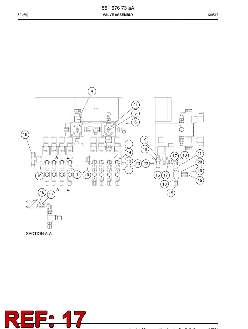 55166194 551 661 94 Straight thread adapter - Sandvik Technical Drawing