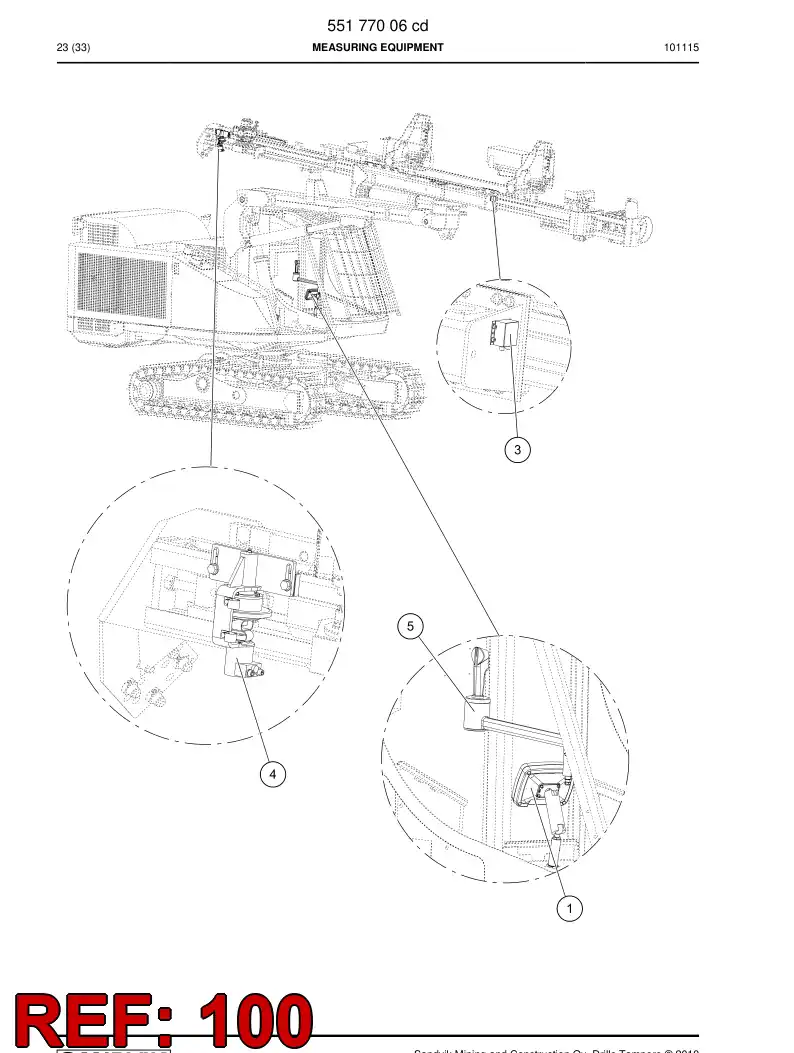 55166236d 551 662 36d Electrical assembly - Sandvik Technical Drawing
