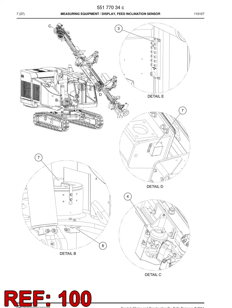 55166239a 551 662 39a Electrical assembly - Sandvik Technical Drawing