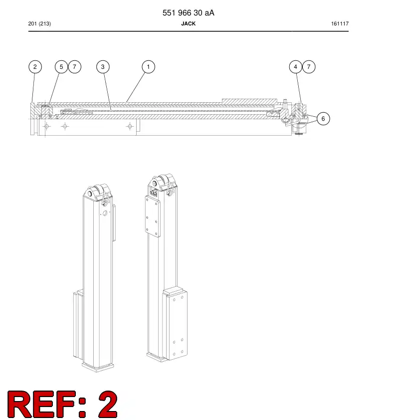 55166258 551 662 58 Tube, Inner - Sandvik Technical Drawing
