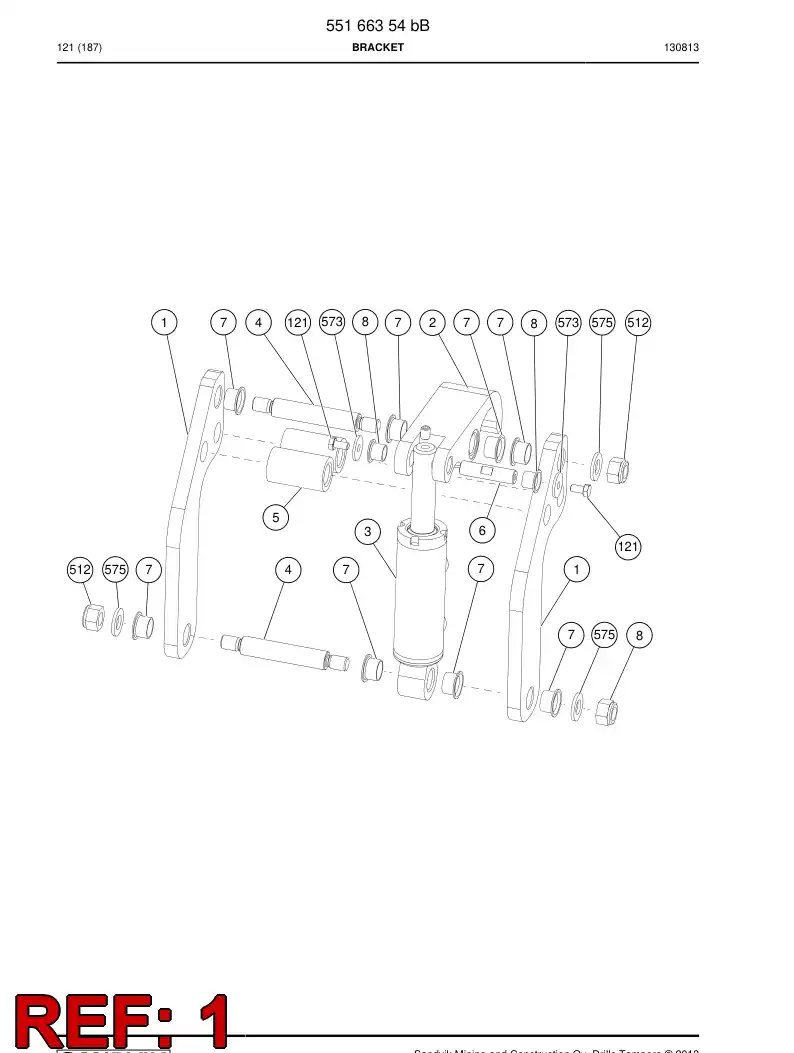 55166361a 551 663 61a Plate - Sandvik Technical Drawing
