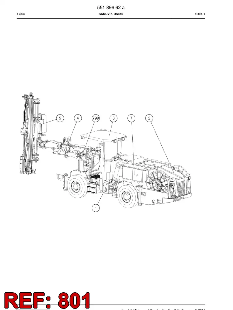 55166363b 551 663 63b HOSING - Sandvik Technical Drawing