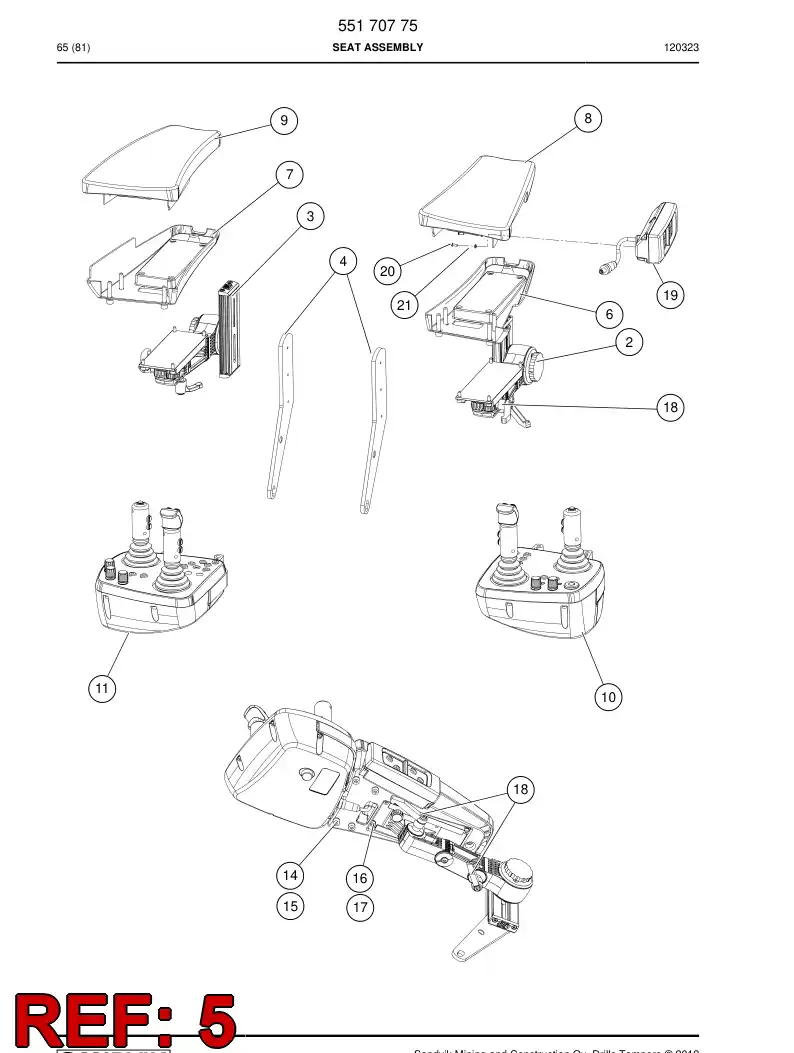 55166389 551 663 89 Rail, Slide - Sandvik Technical Drawing