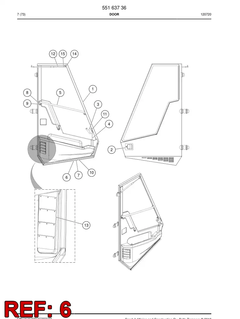 55166415 551 664 15 Holder - Sandvik Technical Drawing