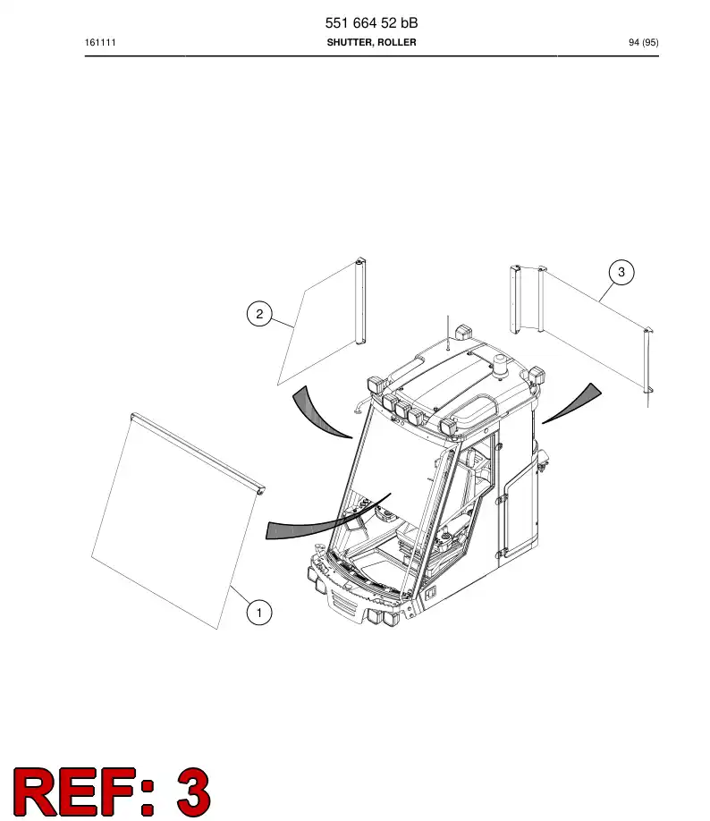 55166455 551 664 55 Shutter, Roller - Sandvik Technical Drawing
