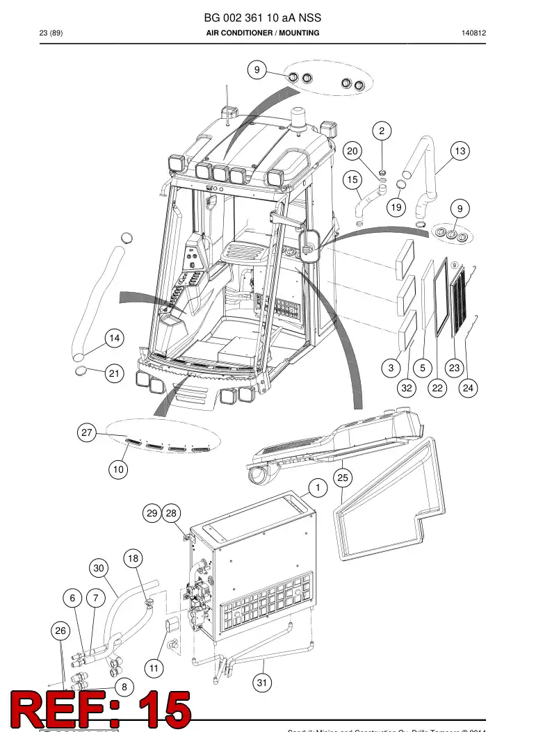 55166475 551 664 75 Hose - Sandvik Technical Drawing