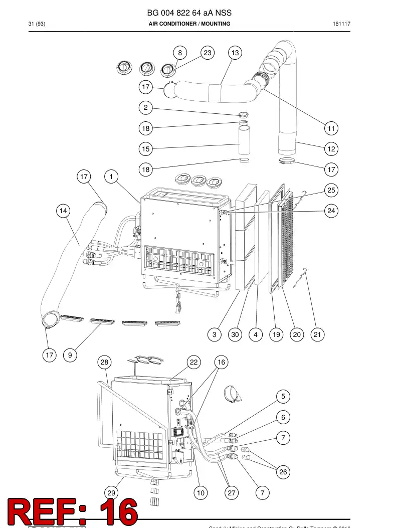 55166477 551 664 77 TIGHTENER - Sandvik Technical Drawing