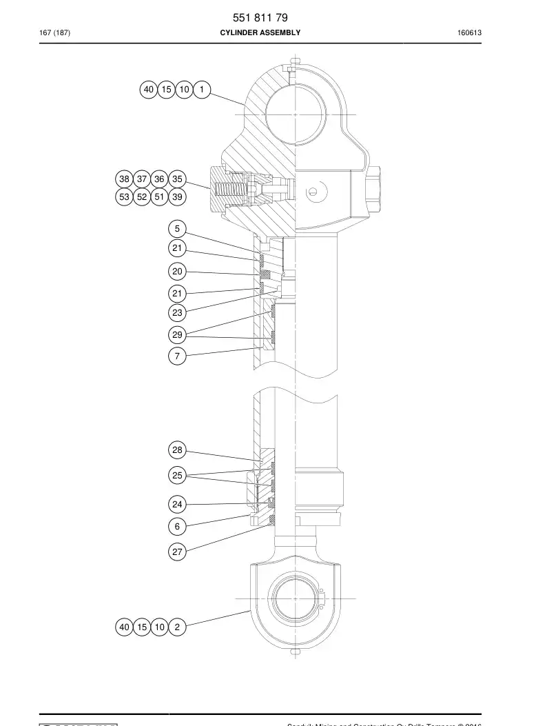 55166525 551 665 25 Seal Kit - Sandvik Technical Drawing
