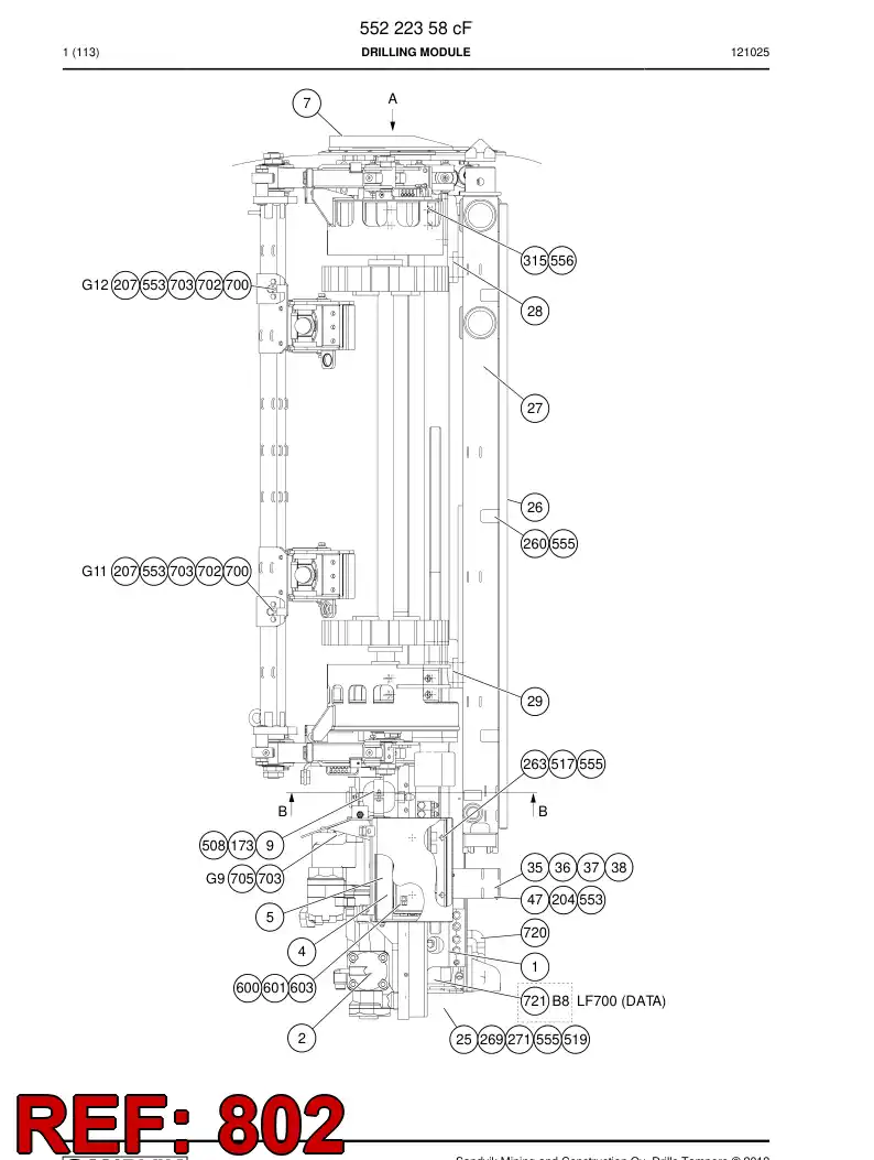 55166545c 551 665 45c HOSING - Sandvik Technical Drawing