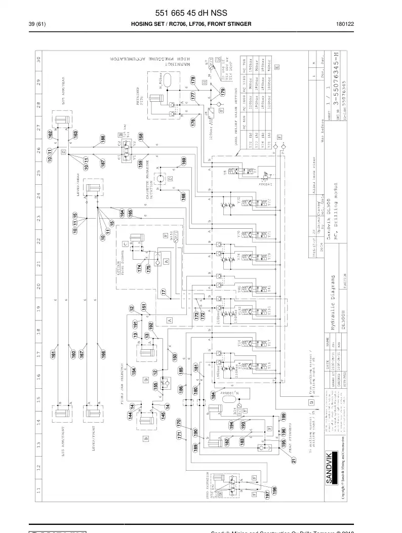 55166545d 551 665 45d Hosing Set - Sandvik Technical Drawing