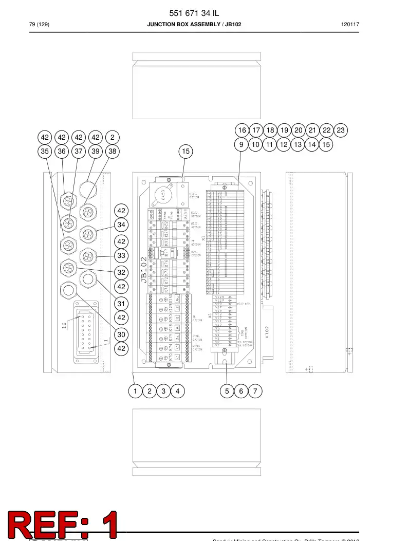 55166628a 551 666 28a Enclosure, Stainless Steel - Sandvik Technical Drawing